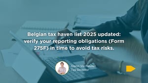 Payments towards tax havens – 2025 update of the Belgian country list